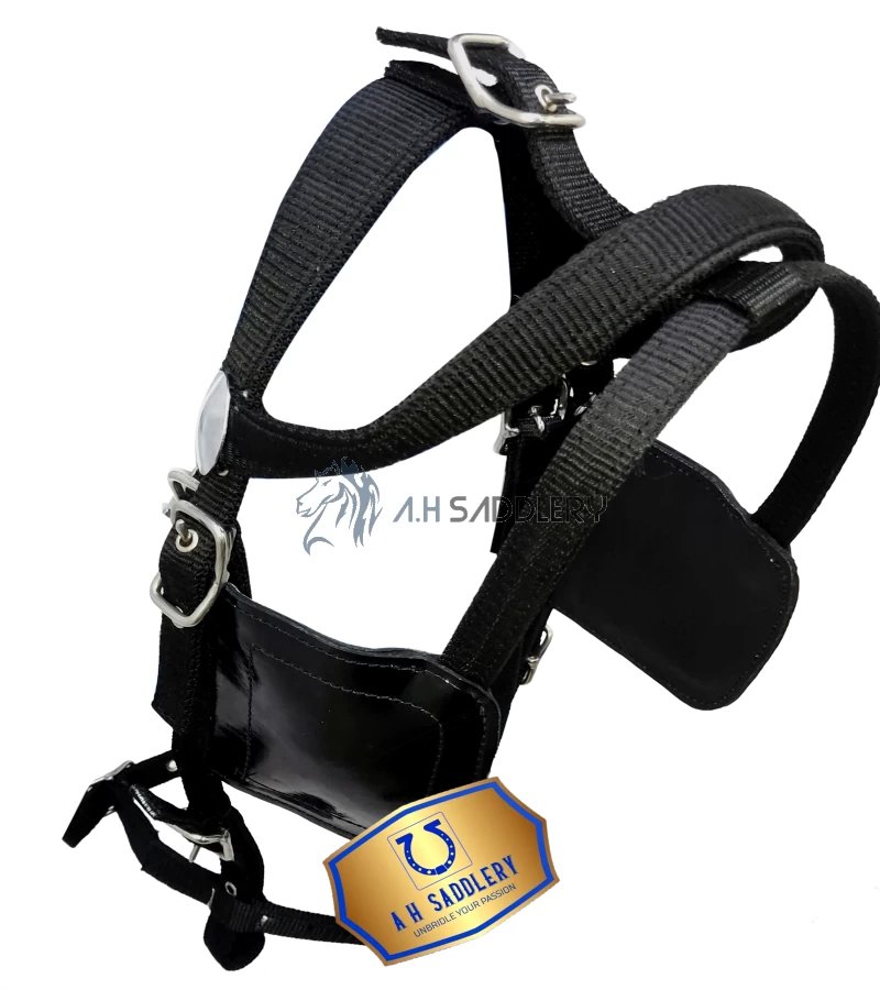 Premium Nylon Horse Driving Harness with Stainless Steel Fittings and Padding - Show and Training Equestrian Gear